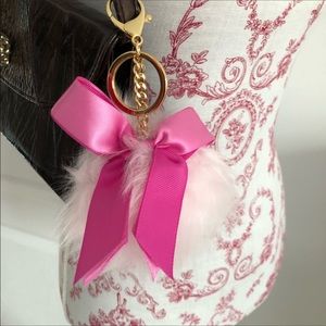 UGG pink bow keychain